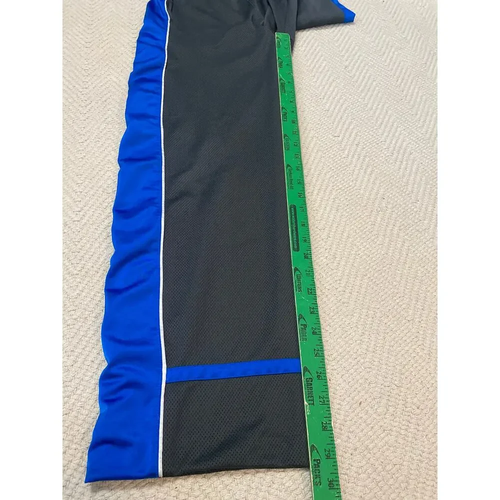Nike Boys XL (18) Dark Gray & Royal Blue Mesh Athletic Track Pants Warm Up Y2K